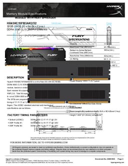 Kingston HyperX Fury Black RGB DDR4 RAM minnebrikke 32 GB