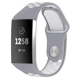 Fitbit Charge 3/4 armbånd silikon grå / hvit (L)