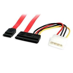 StarTech.com SATA18POW, 0,457 m, SATA III, SATA 7-pin + Molex (4-pin), Rød, Rett, Rett