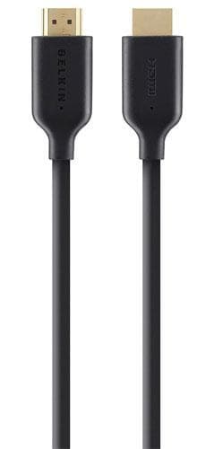 Gullbelagt høyhastighets HDMI-kabel m / Ethernet, svart (1m)