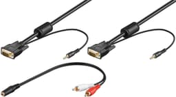 Full HD SVGA Monitorkabel med lydlinje
