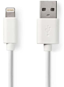 Synkroniserings- og ladekabel | Apple Lightning 8-pinners, hann - USB-A, hann |