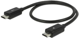 DeLOCK Power Sharing Cable, Micro B ha - Micro B ha OTG, 0,3m svart