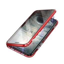 iPhone XR-deksel dobbeltsidig herdet glass Rød