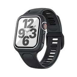 Klokkebånd med skjermbeskytter Svart+grå Apple Watch 4-6 Gen 44mm