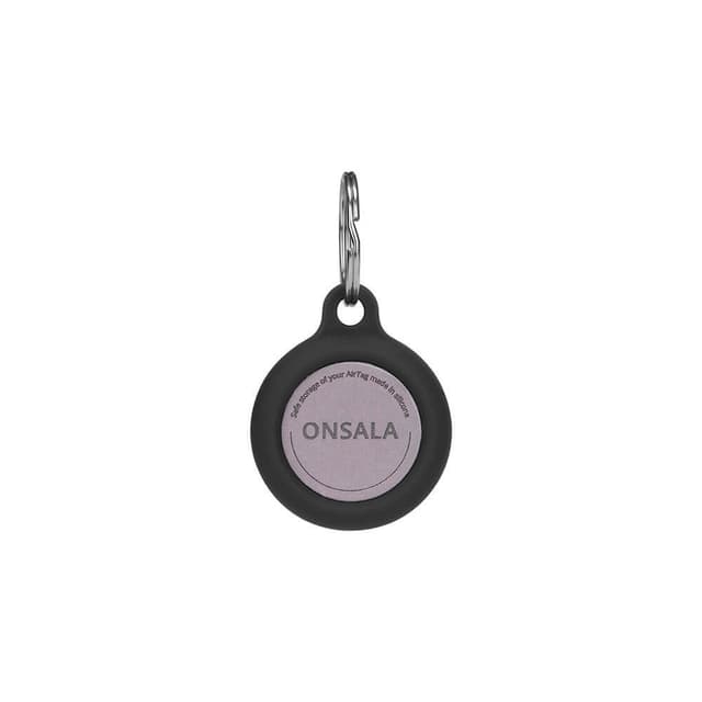 ONSALA Airtag Holder Silikon Svart med Nøkkelring
