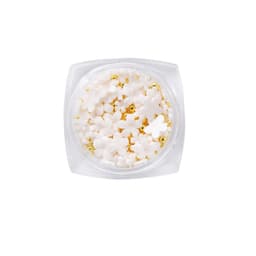 3D Blomster Nail Art Charms Hvit