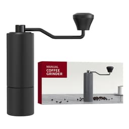Manuell kaffekvern Justerbar Grovhet Kapasitet 30g CNC rustfritt stål Svart
