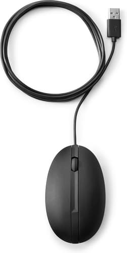 HP kablet stasjonær 320M-mus , Ambidekstriøs, Optisk, USB Type-A, 1000 DPI, Sort