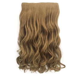 Clip-on langt bølget hår 55 cm Rød blond