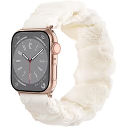 Scrunchie Elastisk armbånd Apple Watch SE 2022 (40mm) - Hvit
