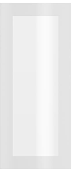 Epoq Gloss White vitrinedør med klart glass til kjøkken 40x92