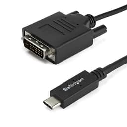 StarTech.com 2 m USB-C till DVI-kabel - 1920 x 1200 - Svart, 2 m, USB Type-C, DV