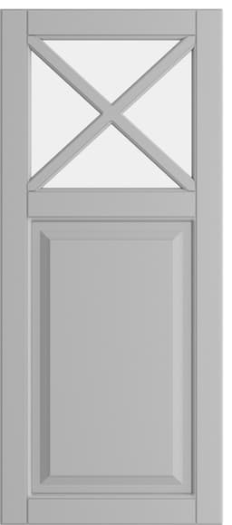 Epoq Heritage semi-glassdør til kjøkken 40x92 (lys grå)