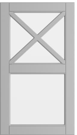 Epoq Heritage glassdør til kjøkken 40x70 cm (lys grå)
