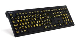 Logickeyboard XLPrint PC NERO Slim Line