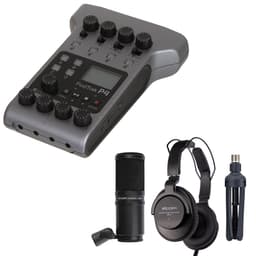 Zoom PodTrak P4  Zoom ZDM-1 Podcast Mic