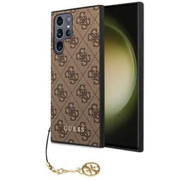 Guess 4G Charms Collection deksel Samsung Galaxy S23 Ultra - Brun