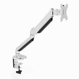 NÖRDIC Monitorarm Table Bracket for 1 skjerm med gassfjær, vippbar og roterbar, i aluminium og stål, sølv, skjermmontering TV-brakett