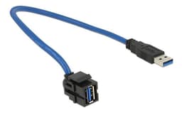 Delock Keystone Modul USB 3.0 A Buchse > USB 3.0 A Stecker 250° mit Ka