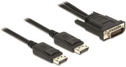 DeLOCK DMS-59 adapter, DMS-59 ha till 2xDP ha, 2m, svart