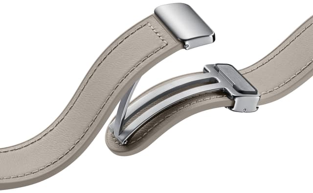 Samsung Galaxy Watch6 Hybrid Leather reim med spenne S/M (grå)