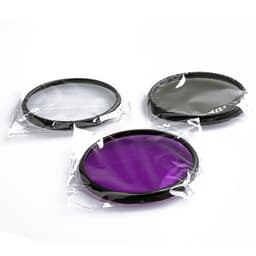 3-delers objektivfiltersett UV CPL FLD 3-i-1 filterobjektiv for DSLR-kamera Sort 62 mm