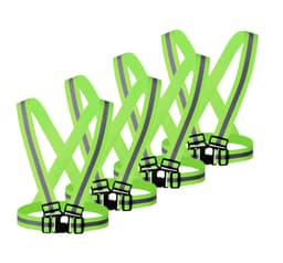 INF Refleks sele / vest justerbar Neon Green 4-pak