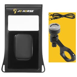 Vattentät väska mountainbike mobiltelefonhållare + universal bollhållare Sort