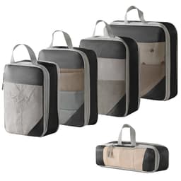 Organiseringsset för Resväskor Resbagagearrangörer vattentät 5-pack Sort