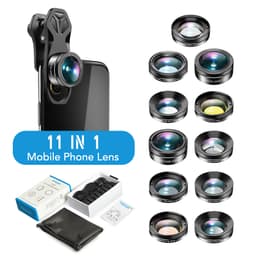 11 i 1 mobiltelefon kameralinsesett - 0,63 vidvinkel/15X makro/198° fiskeøye