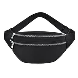 Oxford Cloth Fanny Pack Casual midjeveske for reiseshopping Sort