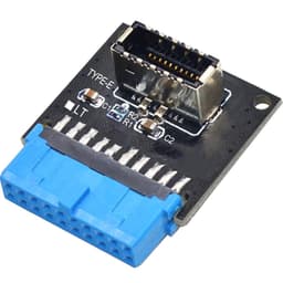 NÖRDIC vinklet USB 3.0 19 pins til Type E-adapter