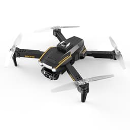 INF Drone med sammenleggbar design, lys, dobbeltkamera, unngåelse av hindringer Sort