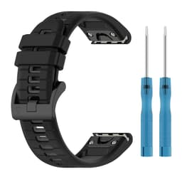 Hurtigutløsende horisontale linjer Tofarget armbåndsklokkerem for Garmin Fenix Flerfarget 26 mm