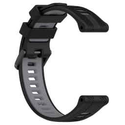 Silikon tofarget armbåndsklokkerem for Garmin Forerunner 965/955/945/745 Grå