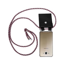 Samsung Galaxy J7 2015 Deksel med Halskjede (rød)