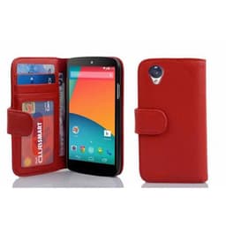 LG Google NEXUS 5 lommebokdeksel case (rød)