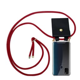 Samsung Galaxy M21 / M30s Deksel med Halskjede (rød)