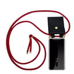 OnePlus 6T deksel med Halskjede (rød)