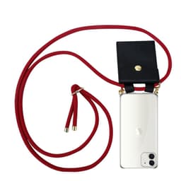 iPhone 12 MINI Deksel med Halskjede (rød)