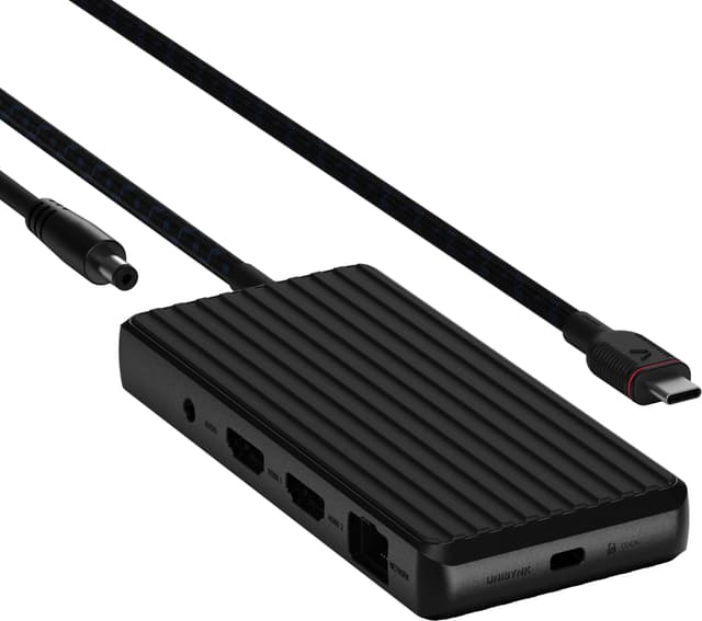 Unisynk 9 port 4K 100W USB-C dokkingstasjon (sort)