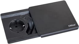 EVOline Square80 stikkontakt (sort)