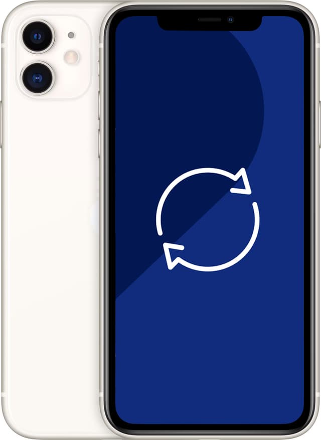 Brukt iPhone 11 smarttelefon 64 GB (hvit)