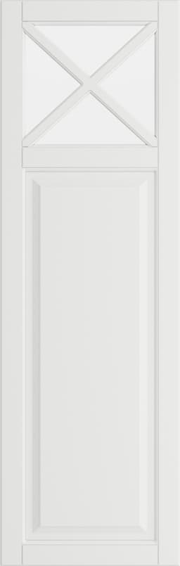 Epoq Heritage Mansion vitrinedør halvglass til kjøkken 40x125 (klass. hvit)