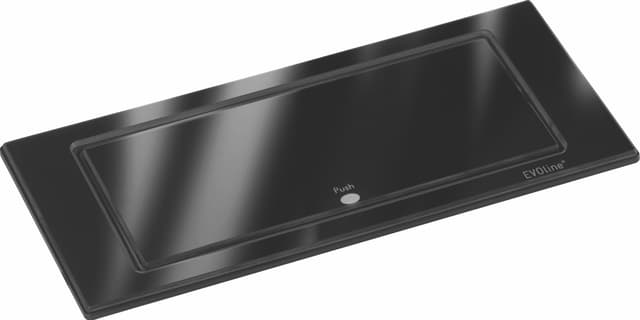 EVOline BackFlip stikkontakt (sort glass)