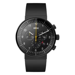 Braun prestige chronograph klokke med gummi rem