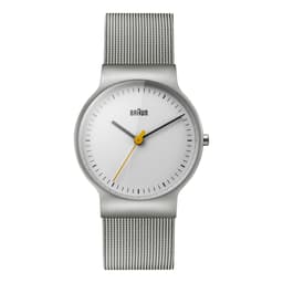 Braun klassisk slim klokke med mesh rem
