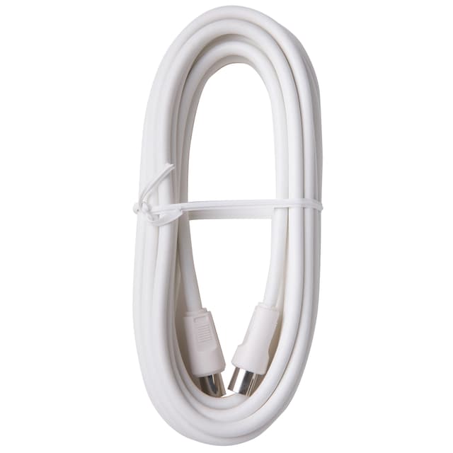 Triax antennekabel fem meter (hvit)