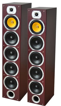 Hifi speaker pair - mahogany